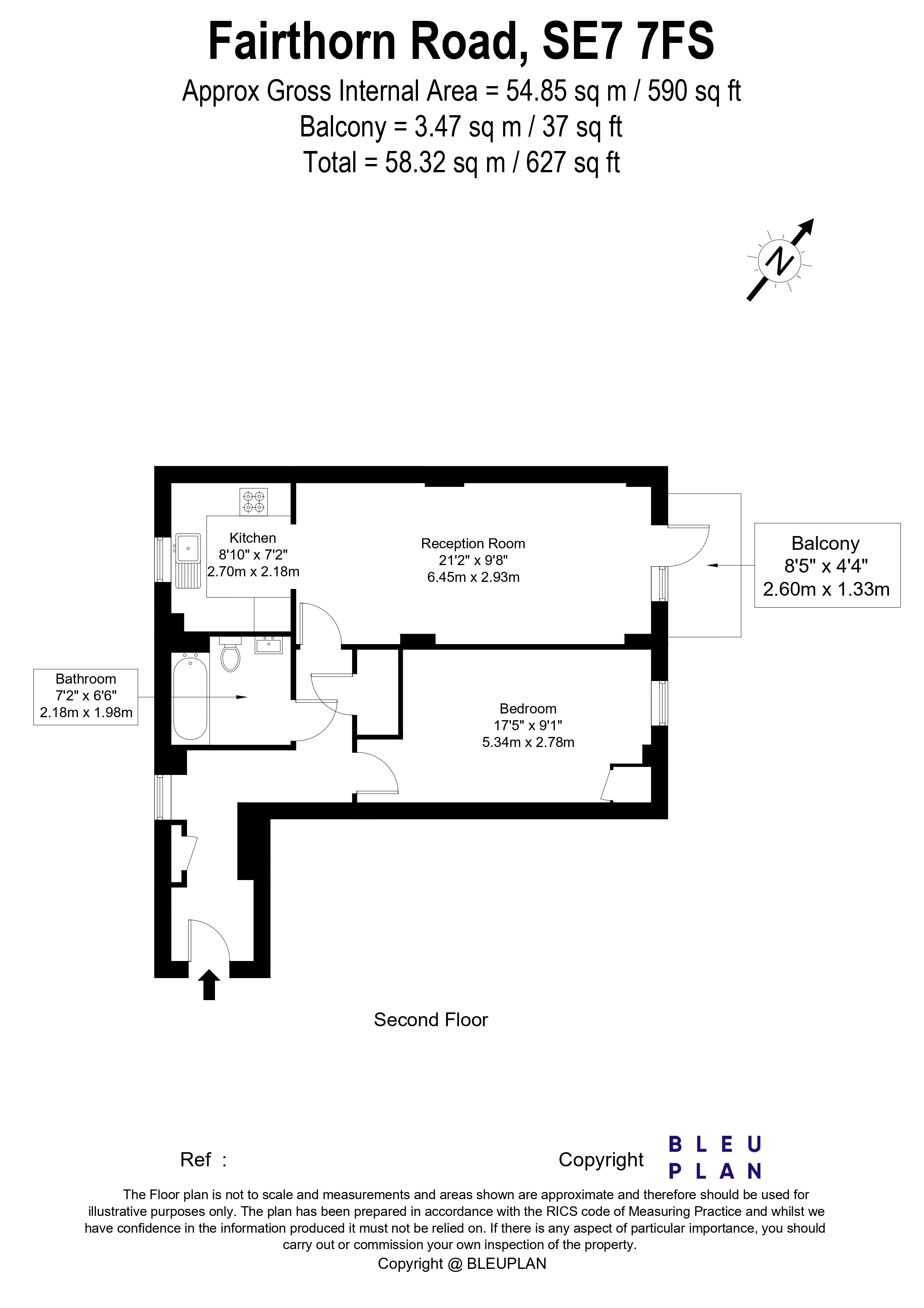 Floorplan for Fairthorn Road, Charlton, SE7 7FS